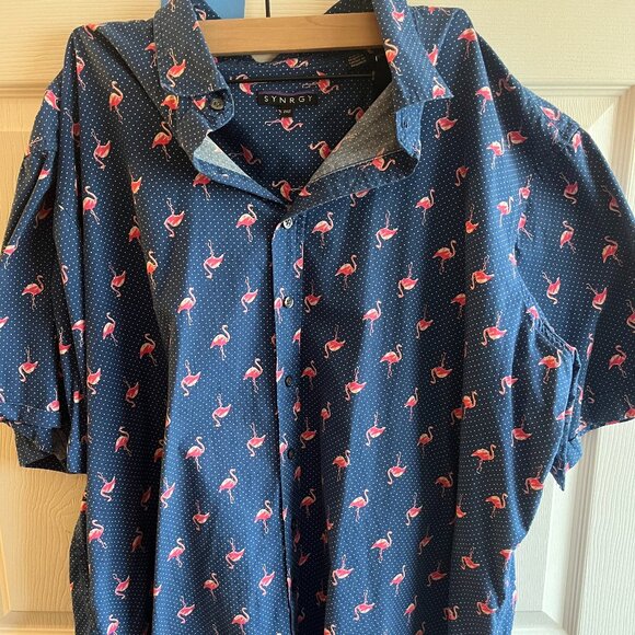 synergy Other - Synrgy Microfiber Flamingo Sport Shirt 2XLT